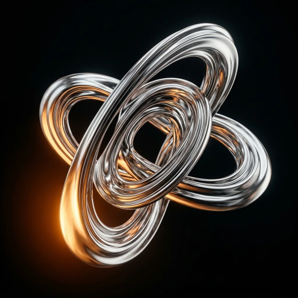 Abstract metallic Chrome structure