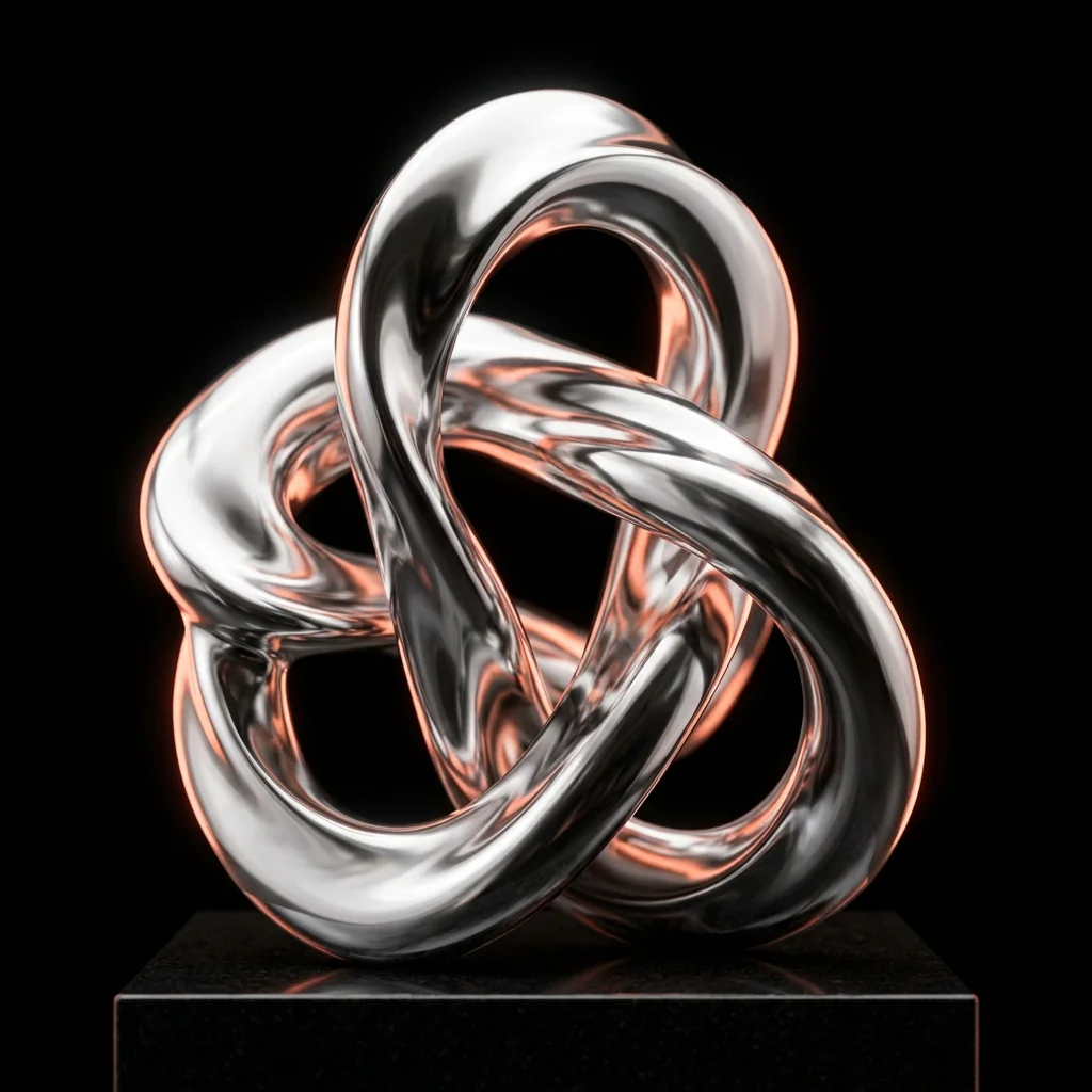 Abstract metallic Chrome structure