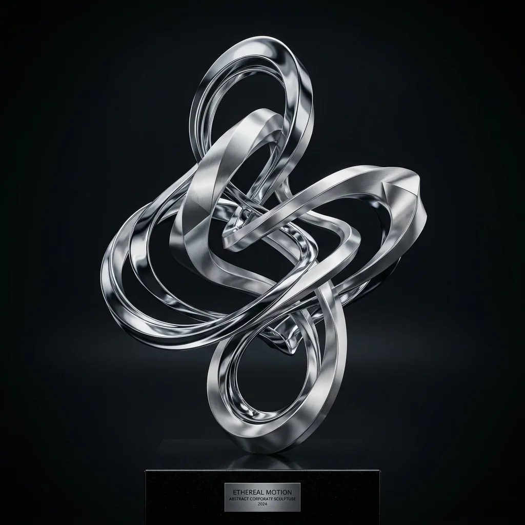 Abstract chrome sculpture